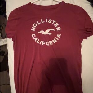 Hollister Maroon Graphic Tee